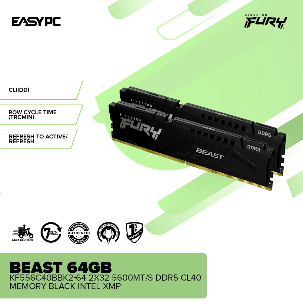 Kingston FURY Beast 64GB (2x32GB) DDR5 5600 CL40