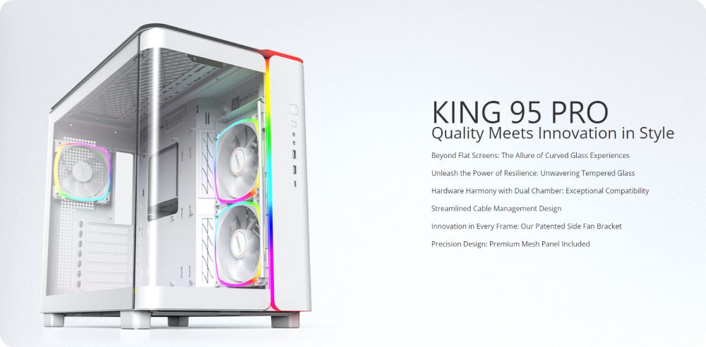 Montech KING 95 PRO Aquário Branco