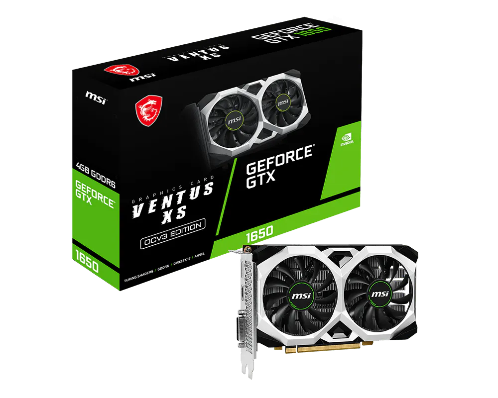 MSI GeForce GTX 1650 D6 VENTUS XS OCV3
